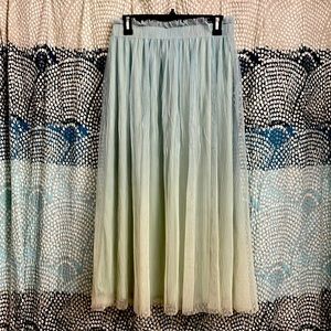 Lauren Conrad Turquoise long skirt size M